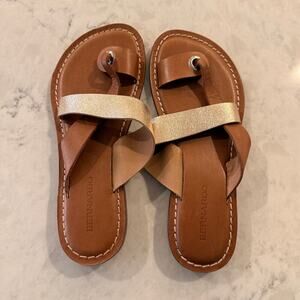 NEW Bernardo Tia Cross Leather Sandal Size 9